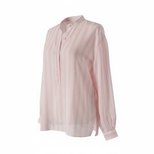 BB Dakota Pink Striped Semi Sheer Blouse Top Size Small